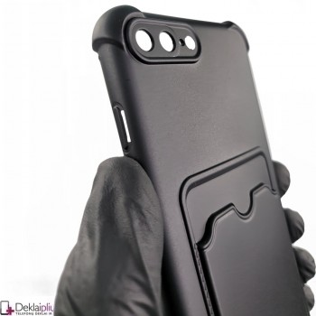 Anti-Shock dėklas su kišenėle - juodas (Apple Iphone 7 Plus/8 Plus)